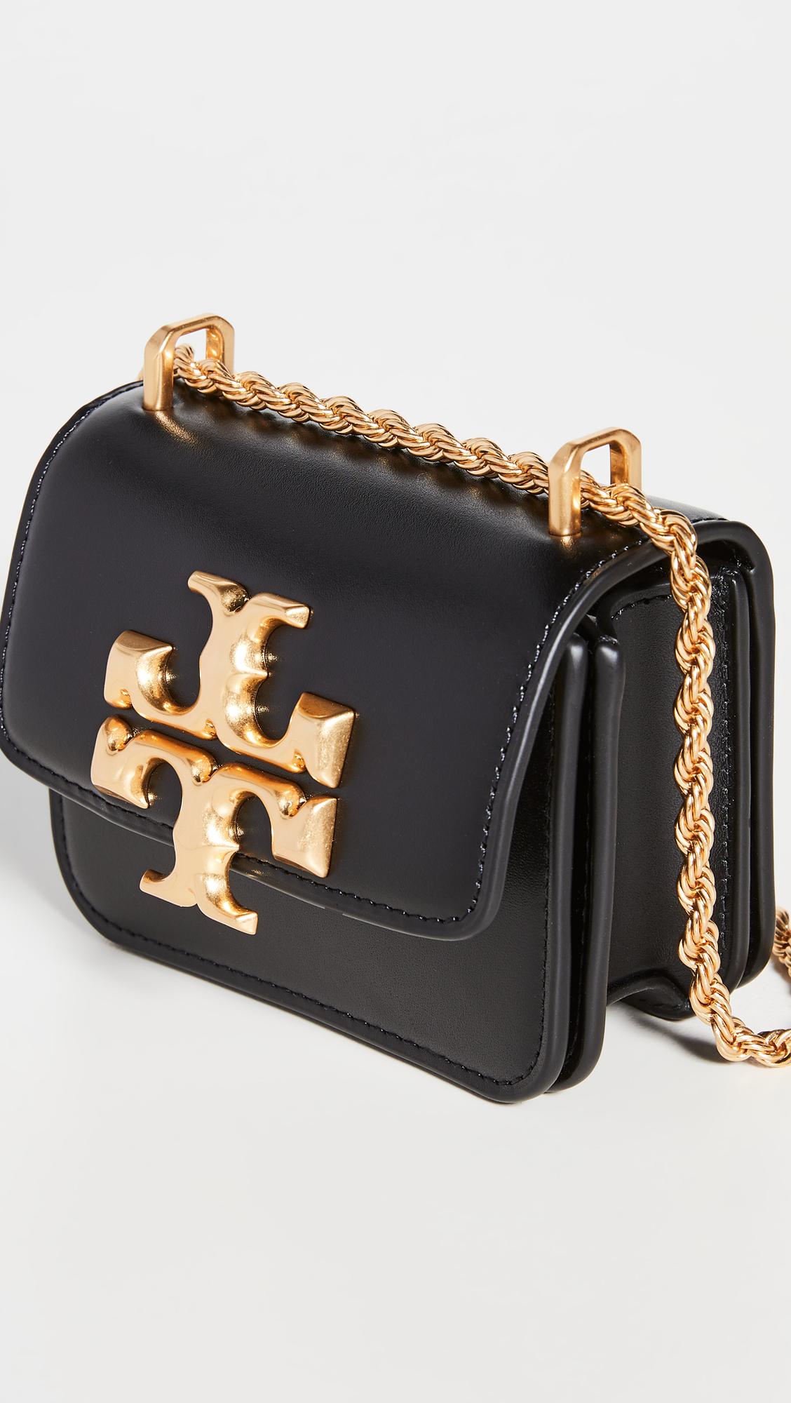Tory Burch Leather Eleanor Mini Crossbody Bag in Black Lyst