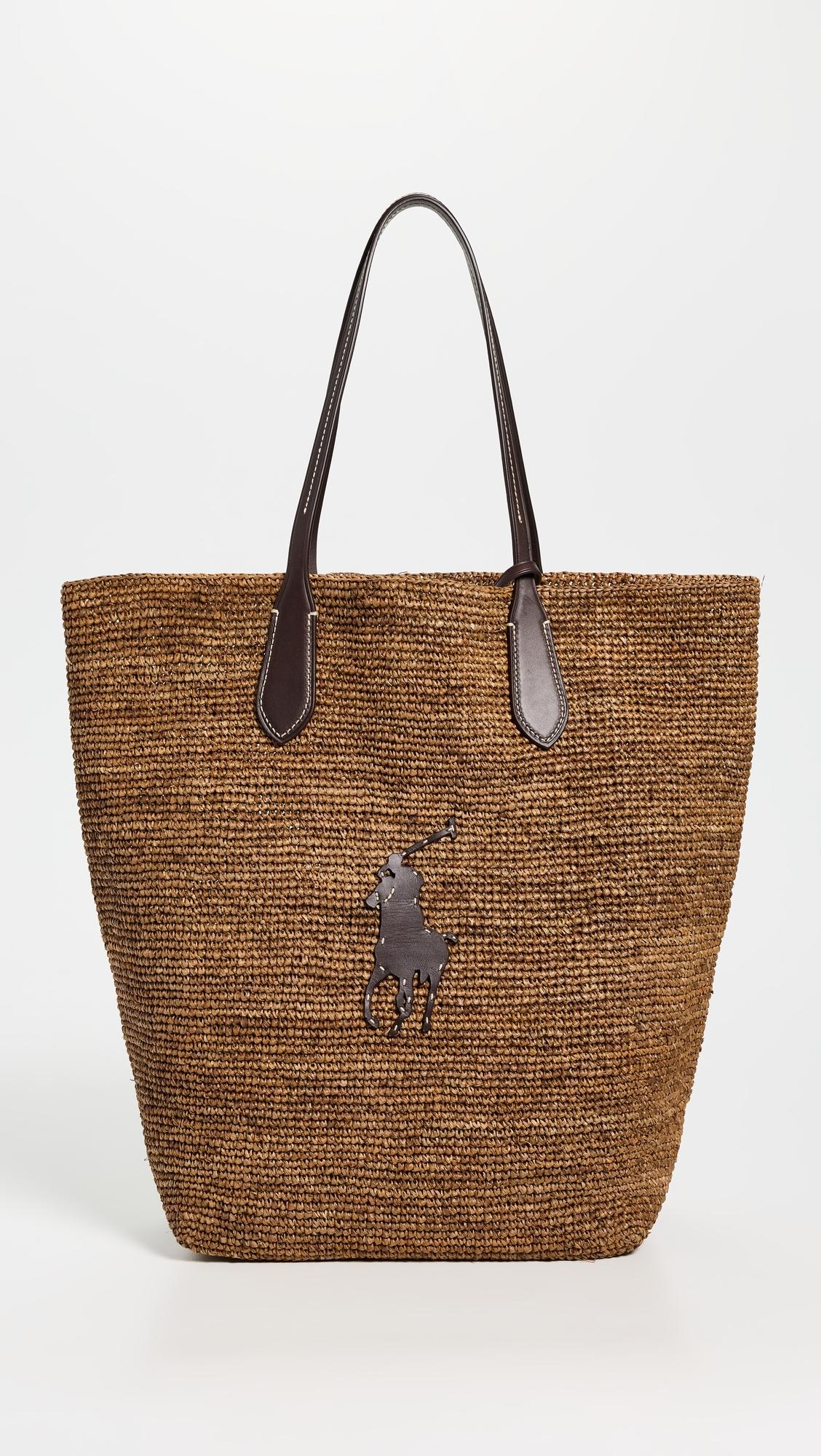 Polo Ralph Lauren Large Tote in Brown | Lyst