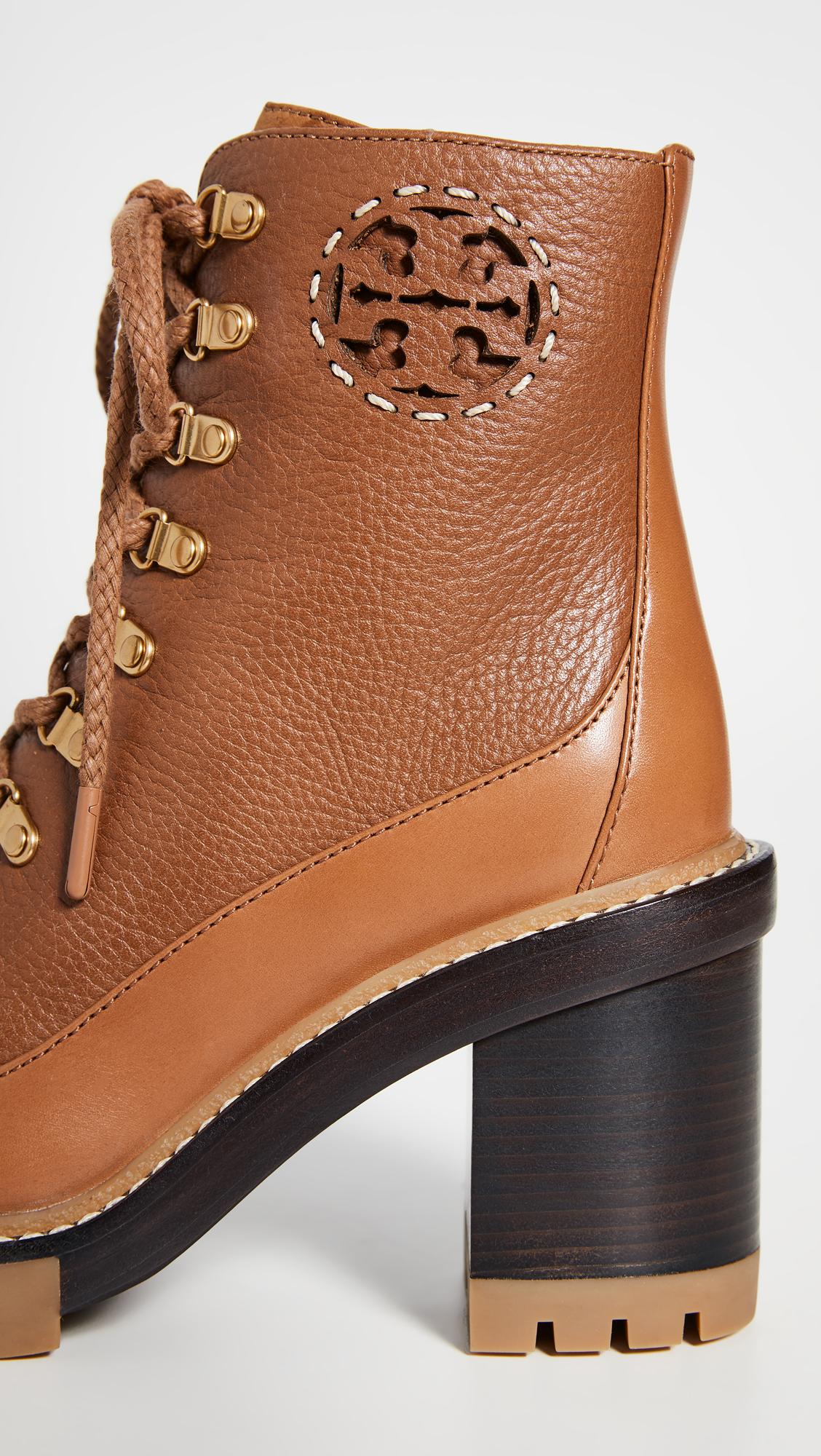 Tory Burch Leather Miller Lug Sole Booties in Tan/Tan (Brown) - Lyst