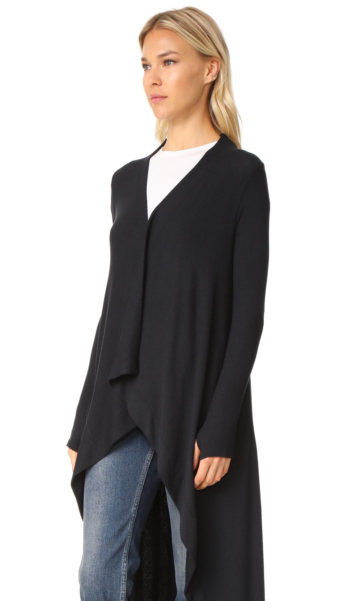 ribbed duster cardigan