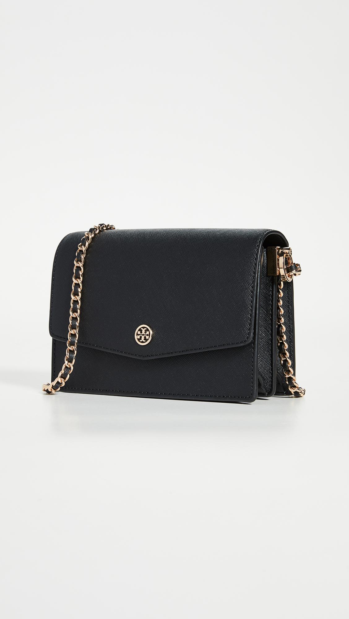 Tory Burch Leather Robinson Mini Shoulder Bag in Black Lyst