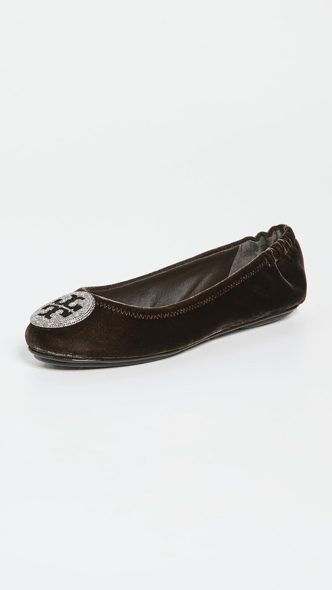 Tory burch minnie clearance travel logo ballet flats