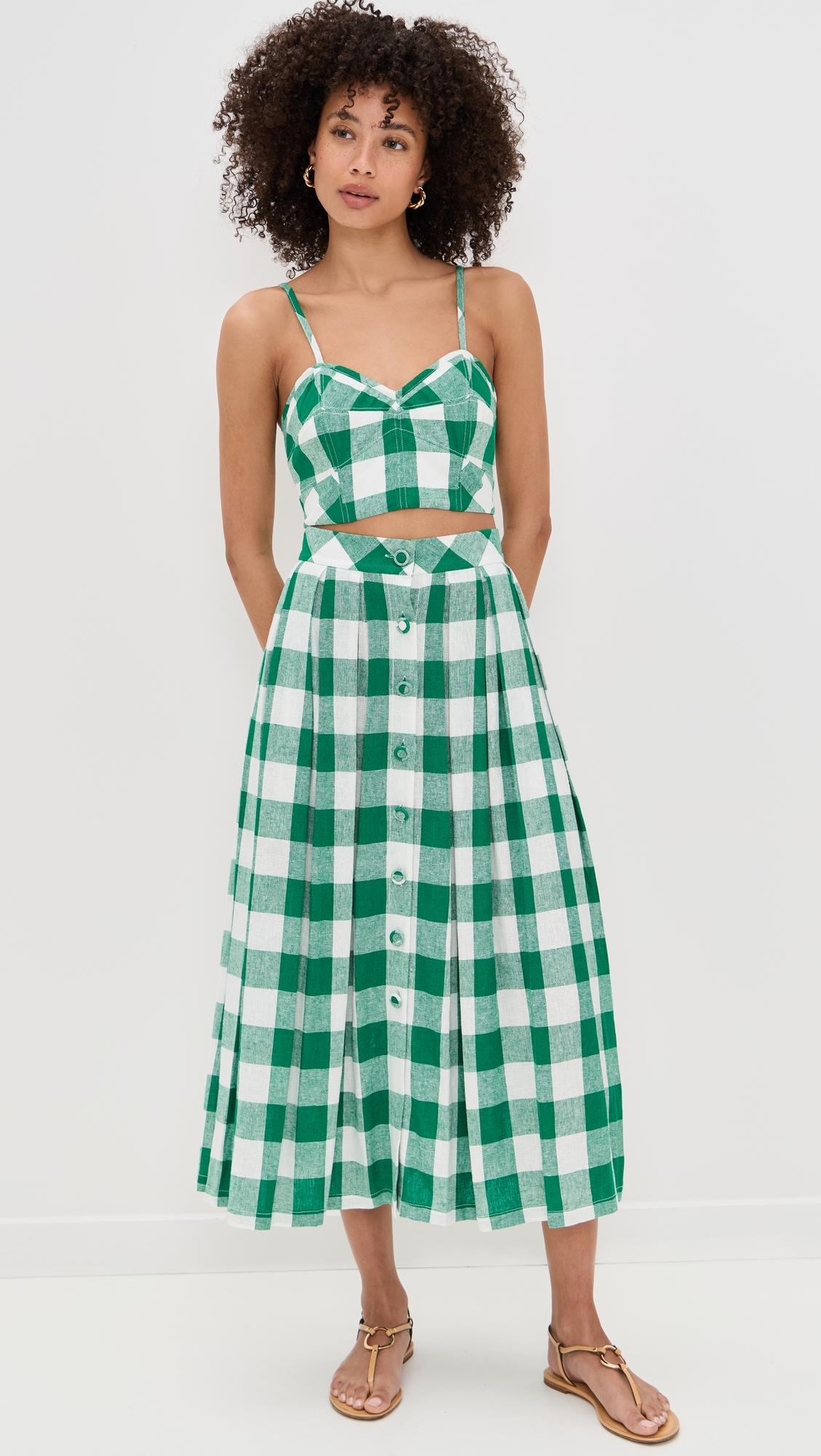 hunter bell green dress Tipper Dress | Square Neck Mini Dress main image 1