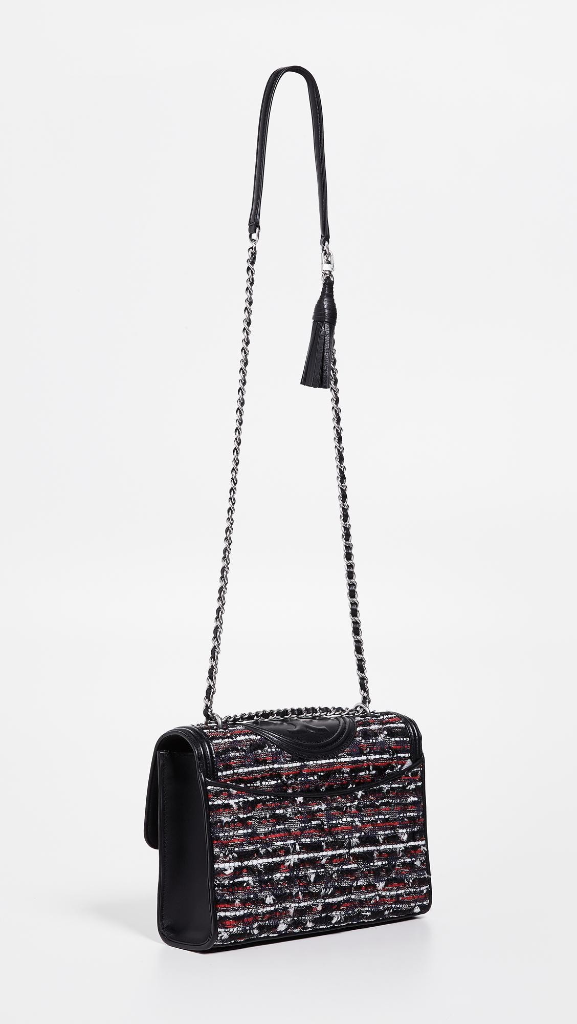 Tory burch fleming cheap tweed convertible shoulder bag
