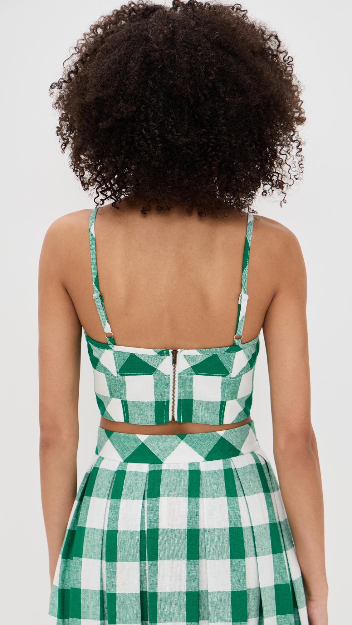 hunter bell green gingham dress Hunter Bell Black and White Louise Dress Black and White / S main image 0