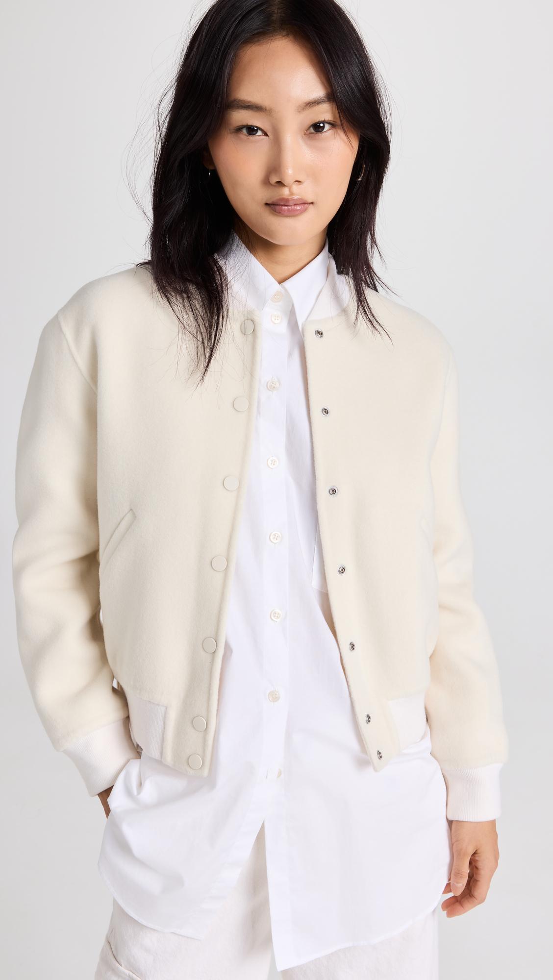 Theory Varsity Jacket in White | Lyst
