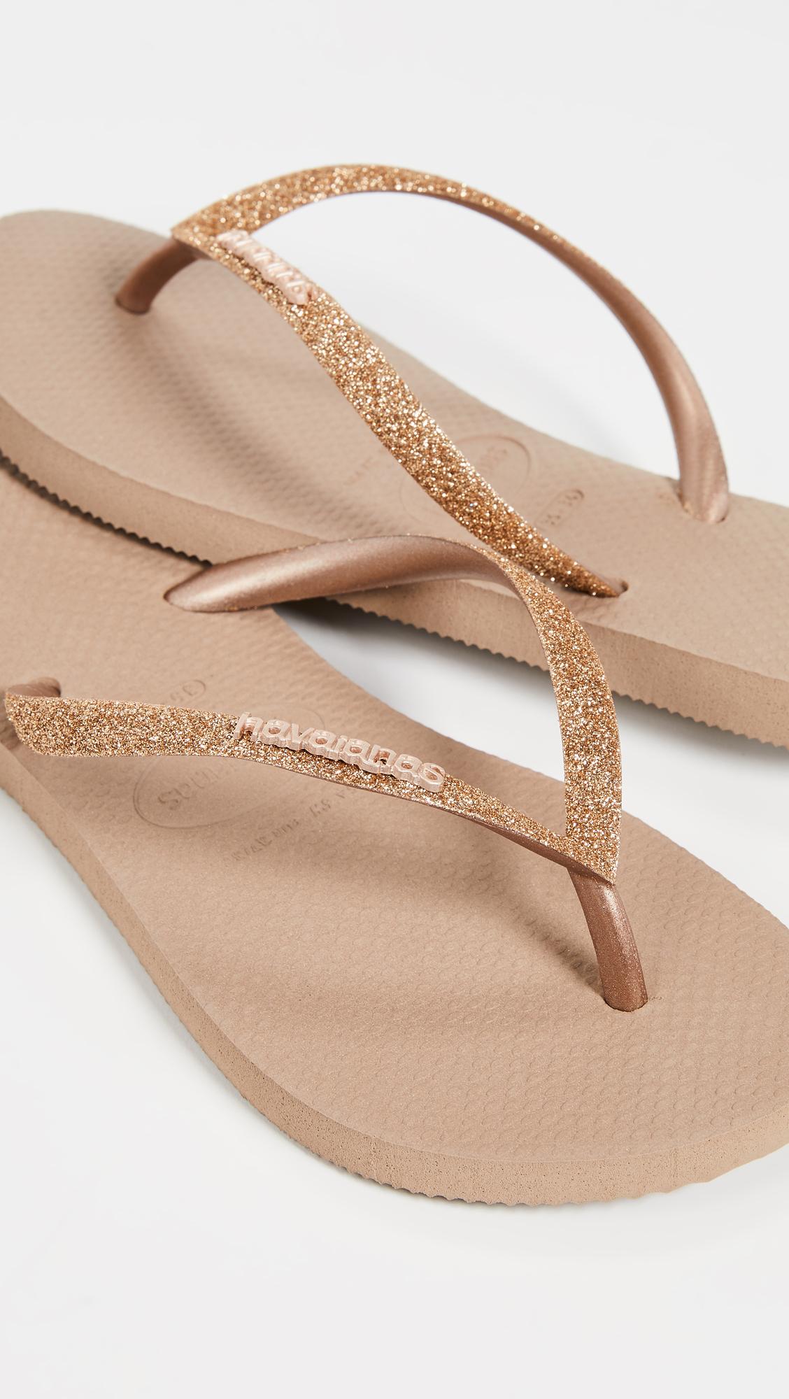 rose gold glitter havaianas