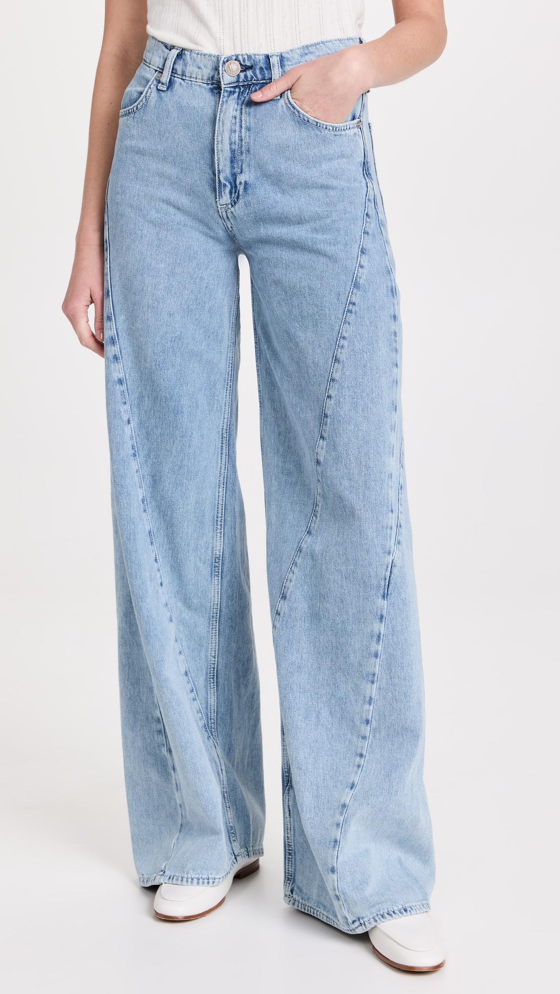 Rag & Bone Sofie Splice Jeans in Blue | Lyst