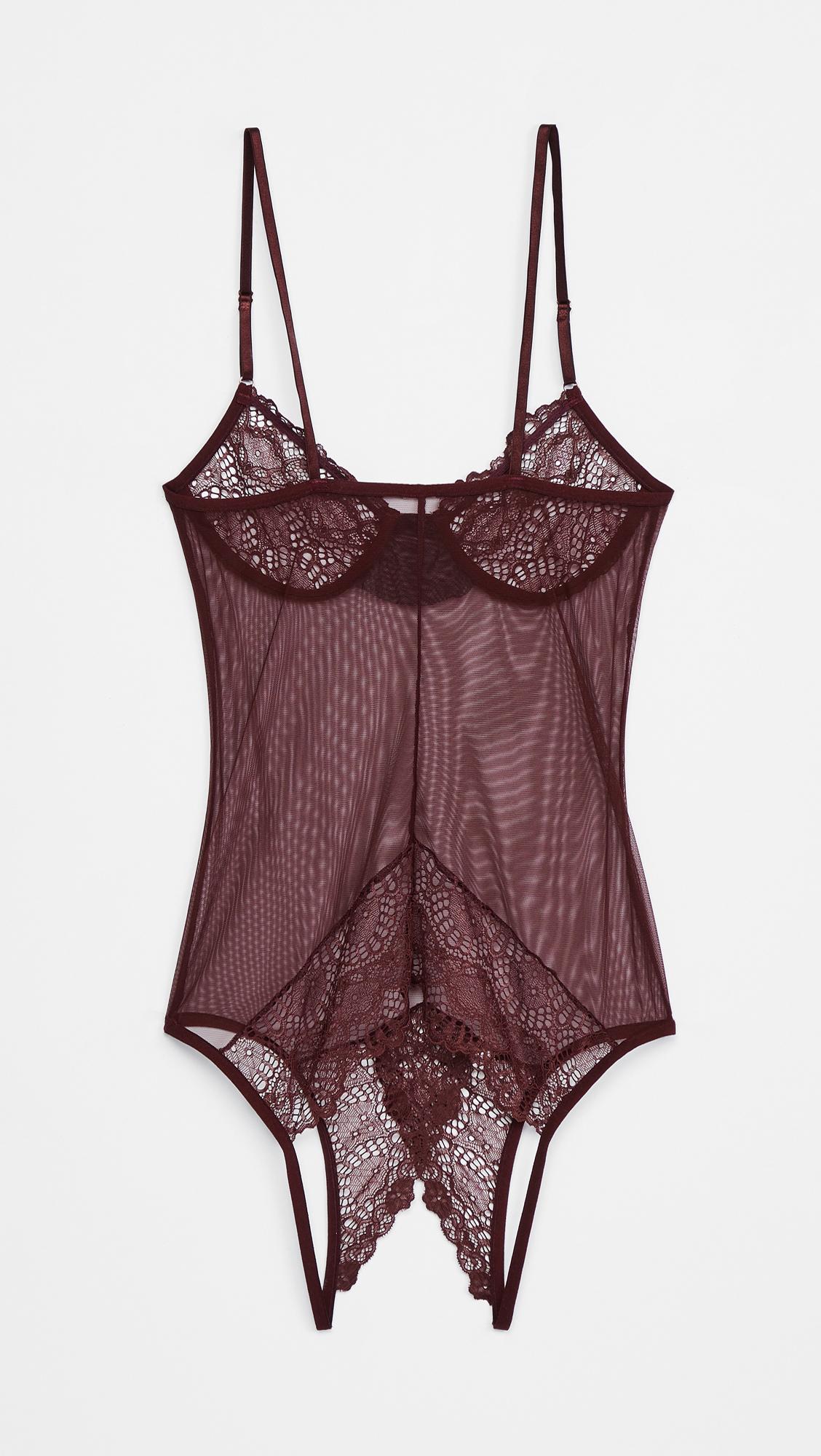 Only Hearts Lace Whisper Sweet Nothings Coucou Bodysuit in Red - Lyst