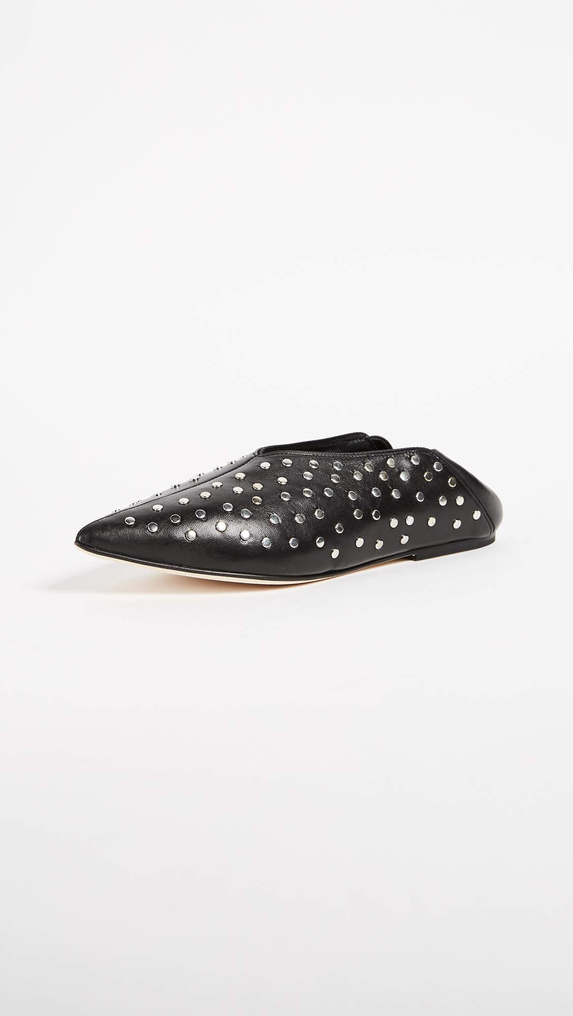 pointed studded flats