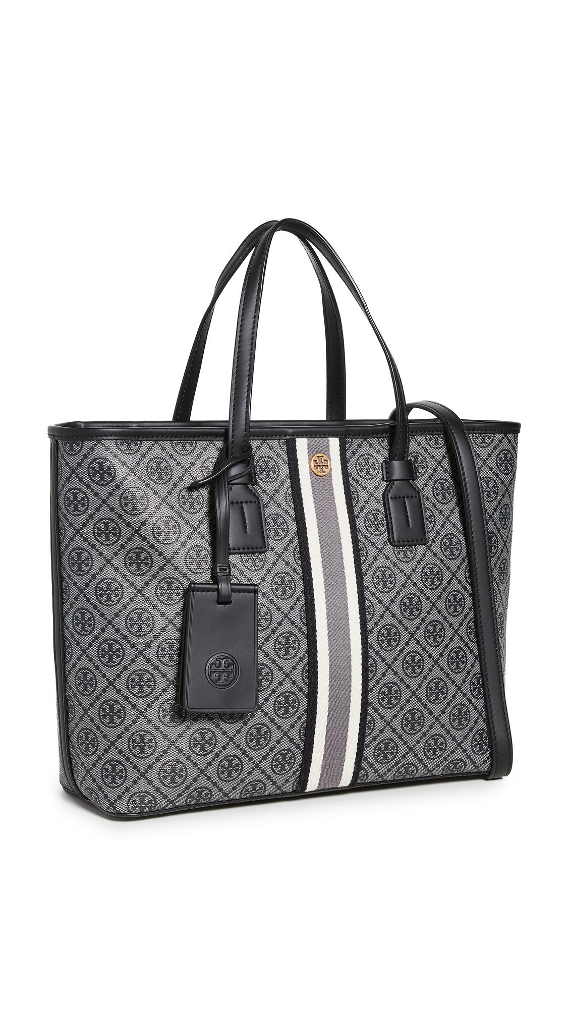Tory Burch Blake Canvas Studs Small Tote, Canvas /Black, Style 147948, MRSP  $448