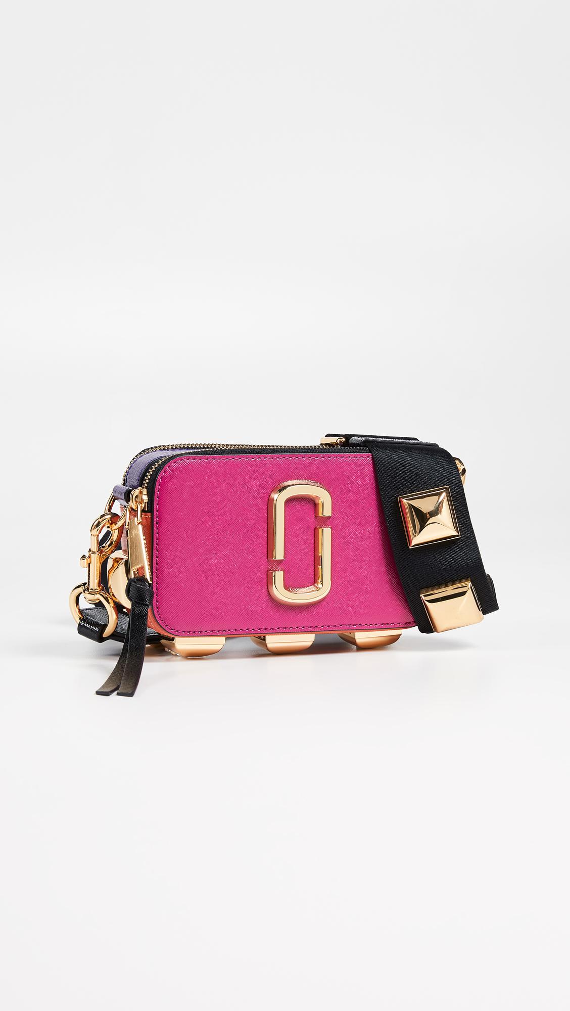 Marc Jacobs Leather Snapshot Studs Crossbody Bag | Lyst