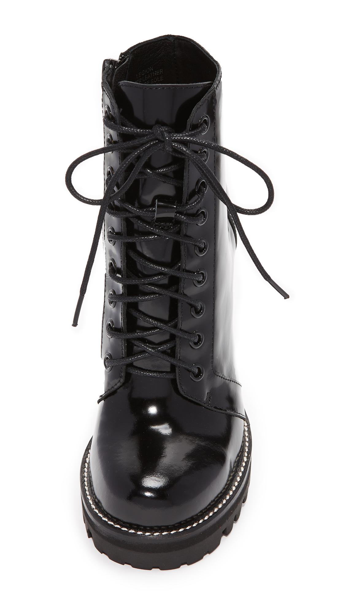 legion lace up high heel booties