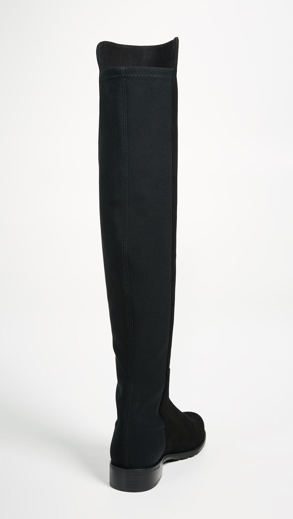Stuart Weitzman 5050 Stretch Suede Boots in Black | Lyst Stuart Weitzman 5050 Stretch Suede Boots in Black | Lyst