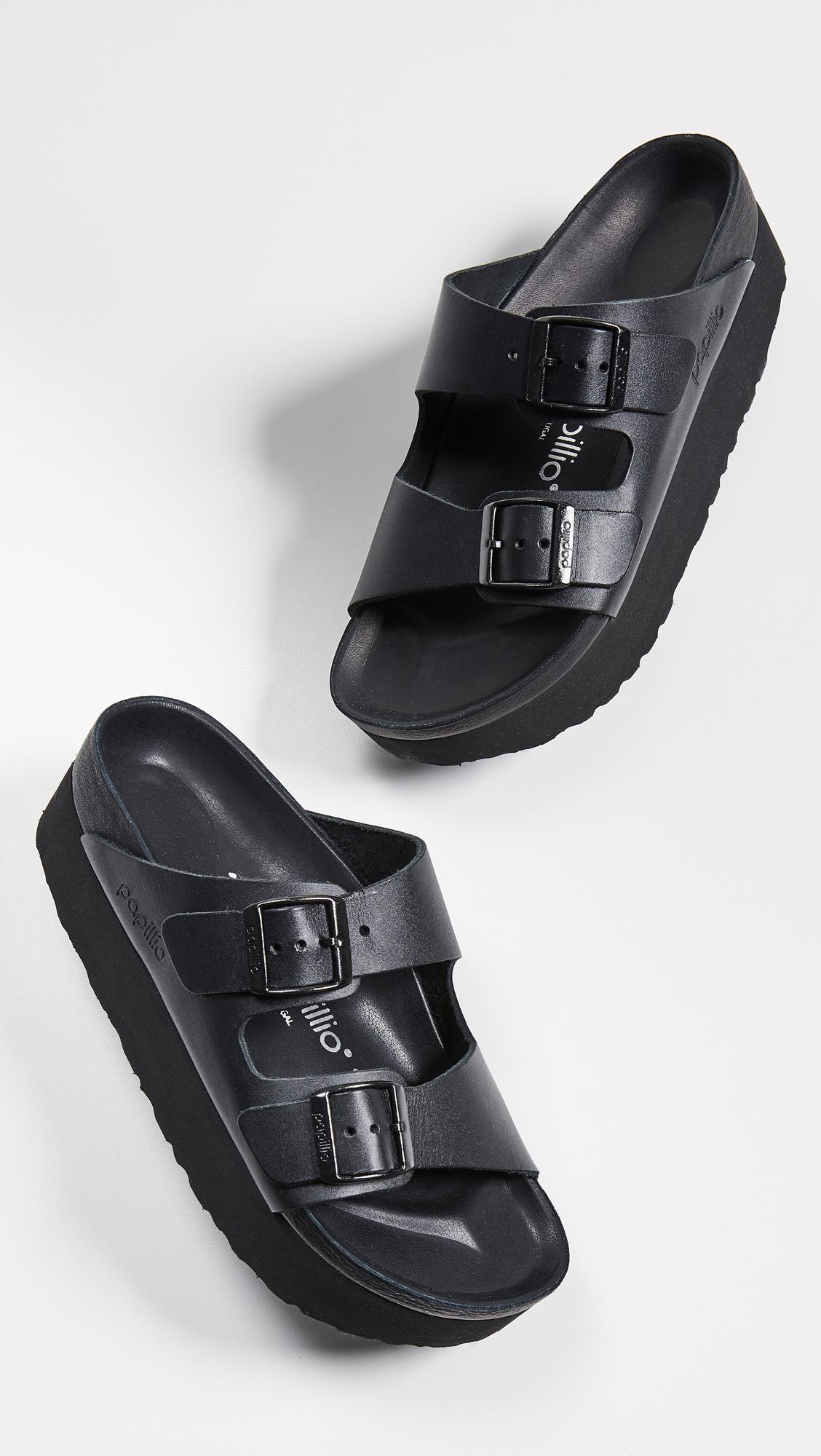 Birkenstock Leather Arizona Platform Exquisite Sandals - Narrow in ...