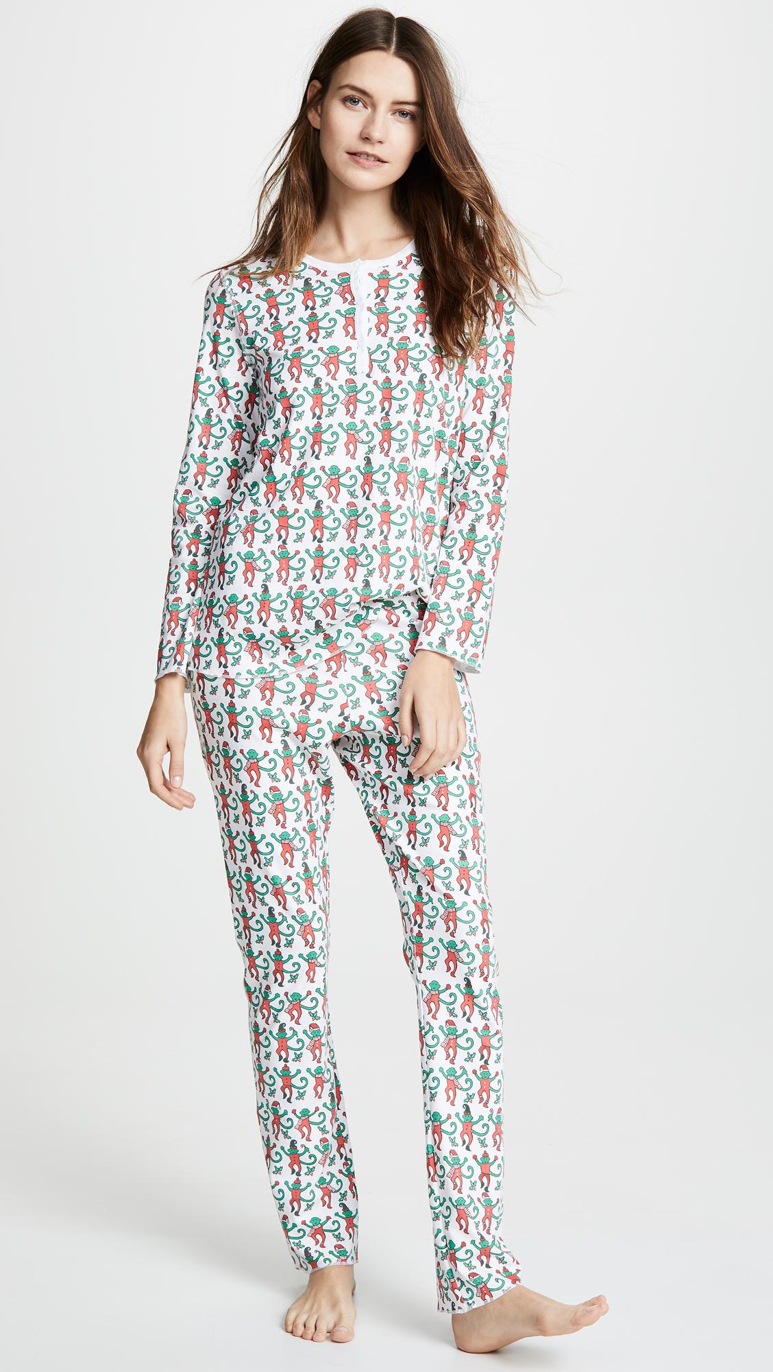Roberta Roller Rabbit Monkey Mas Pajamas in Green | Lyst