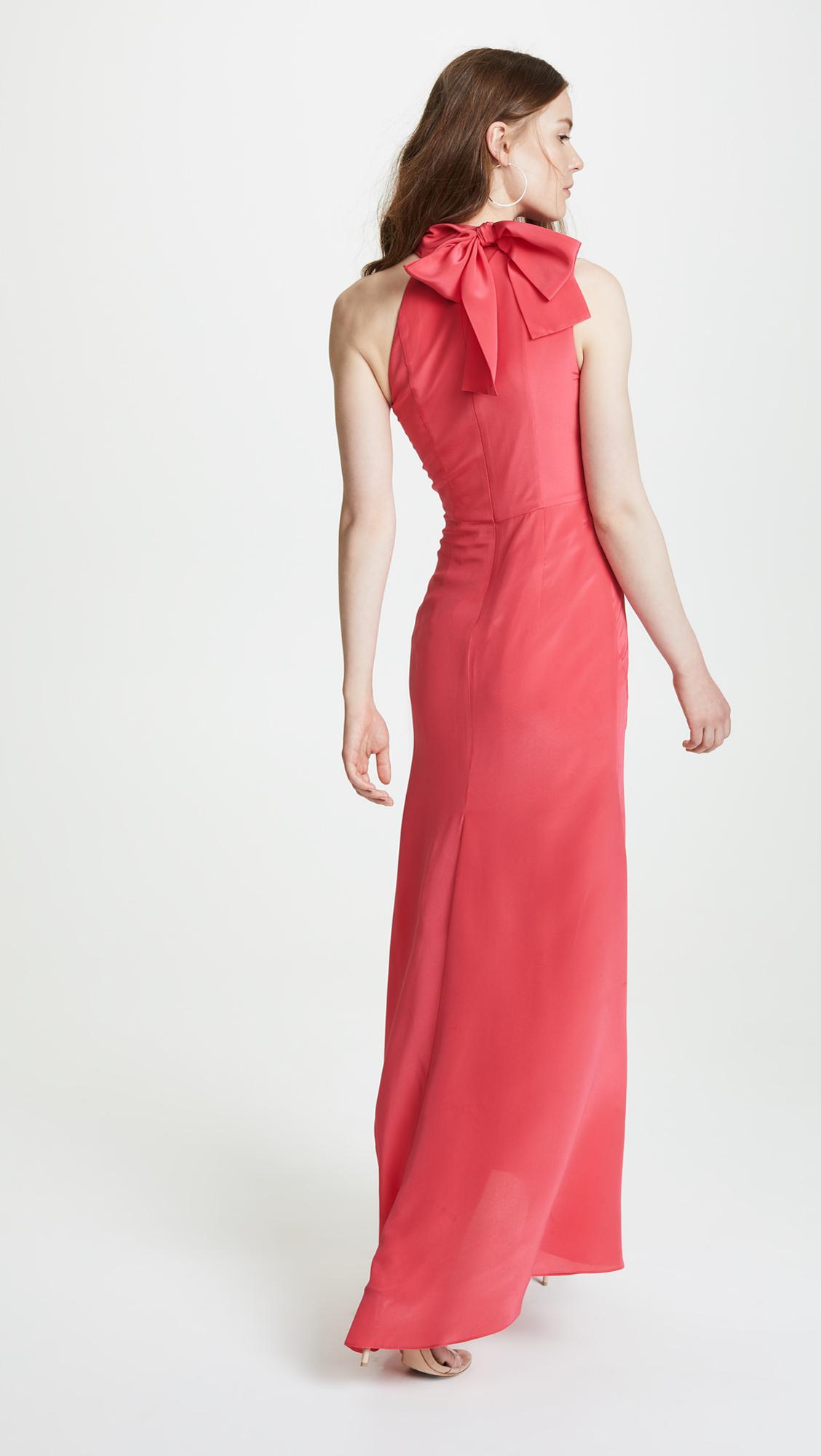 nicholas rust tie silk maxi