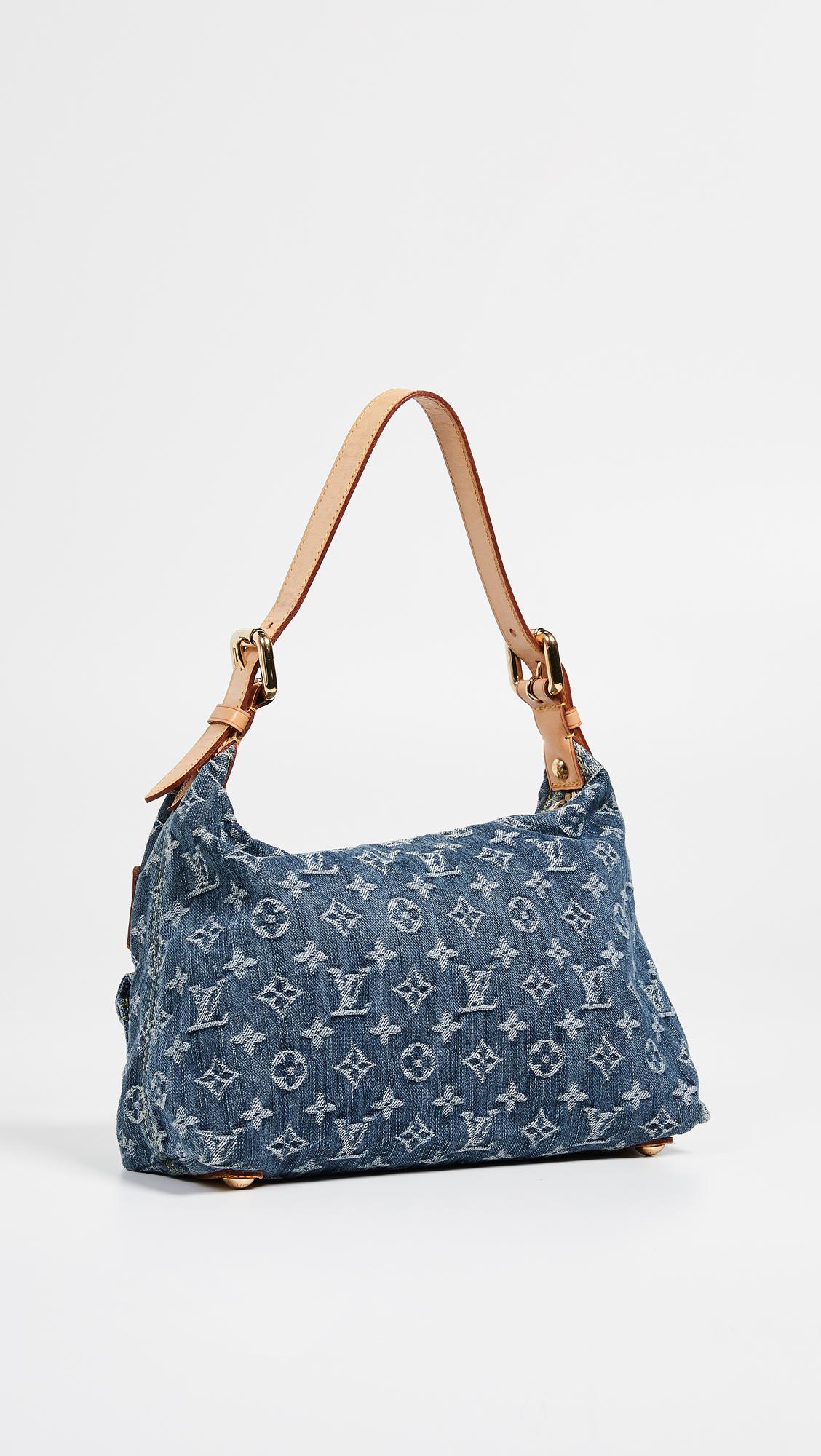 Louis Vuitton Baggy GM Monogram Denim Hobo Bag Blue