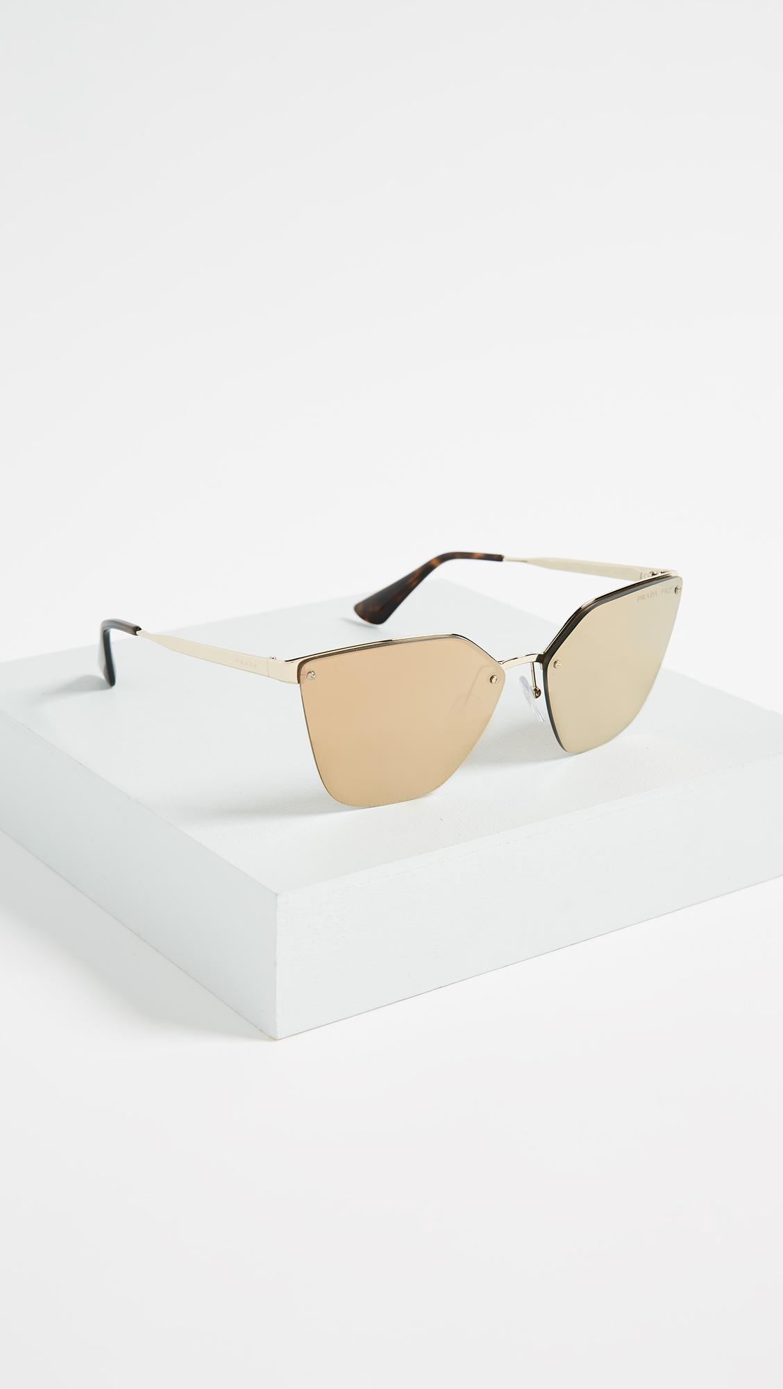 Prada Cinema Evolution Sunglasses in Metallic | Lyst