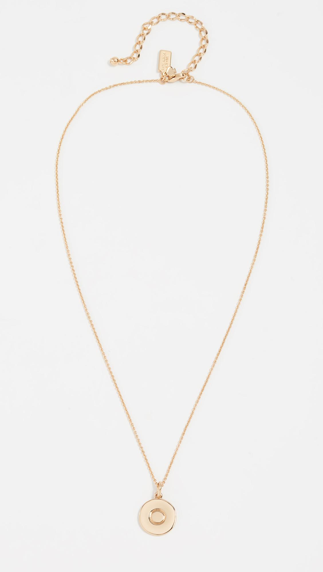 Kate Spade Letter Pendant Necklace in o (Metallic) - Lyst