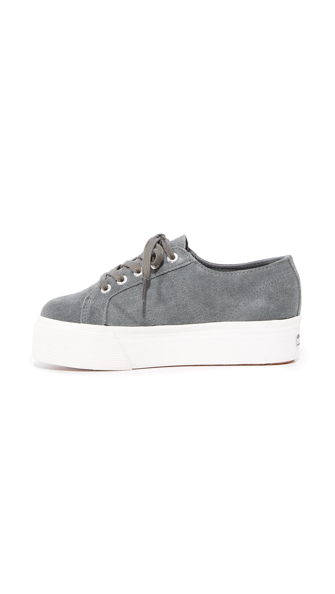 superga grey suede platform