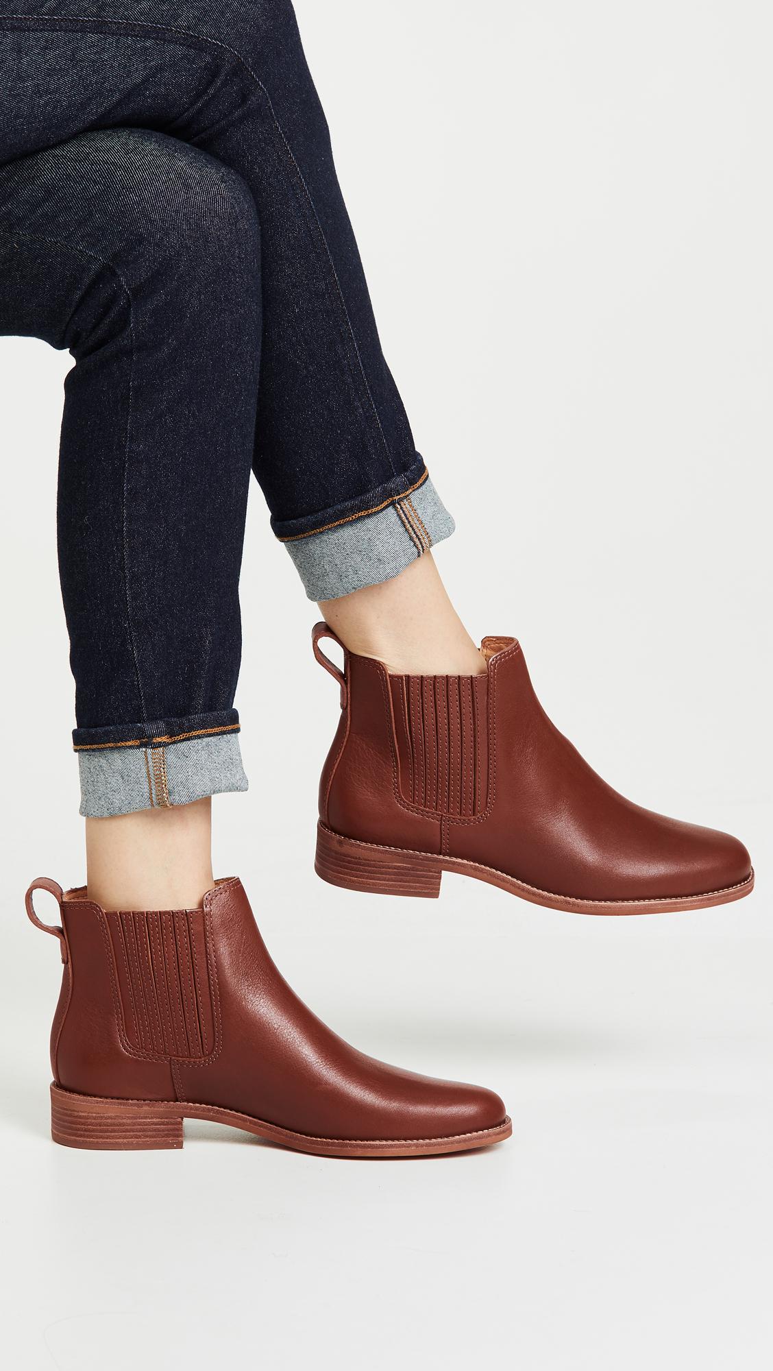 Madewell $228 The Hayes Boots 7.5 pecan ankle shoes leather b2064 brown