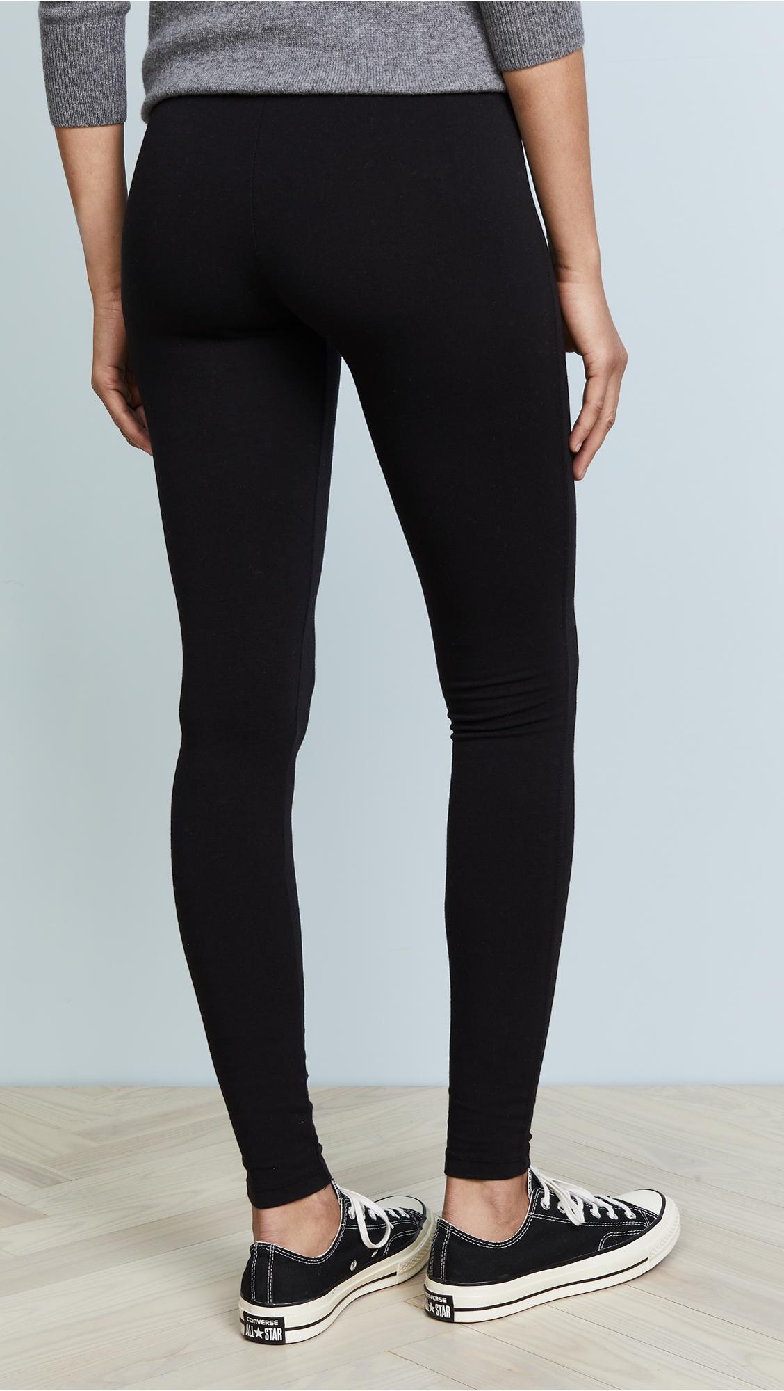 Splendid Cotton Heavy Weight Leggings in Black Lyst