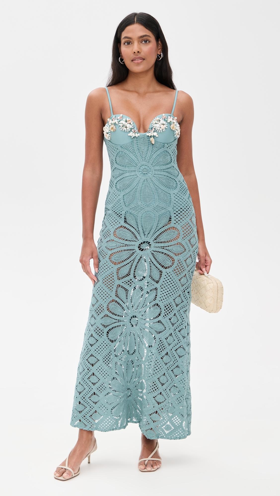 patbo camilla beach dress Camila Coelho Crochet Embroidered Maxi in Blue M-WalmartCanada