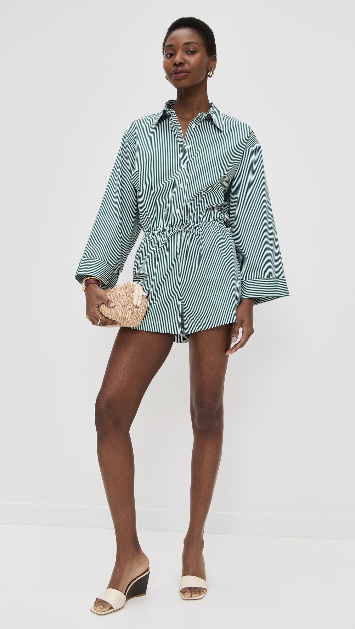 Faithfull the Brand Freja Playsuit in Blue Lyst
