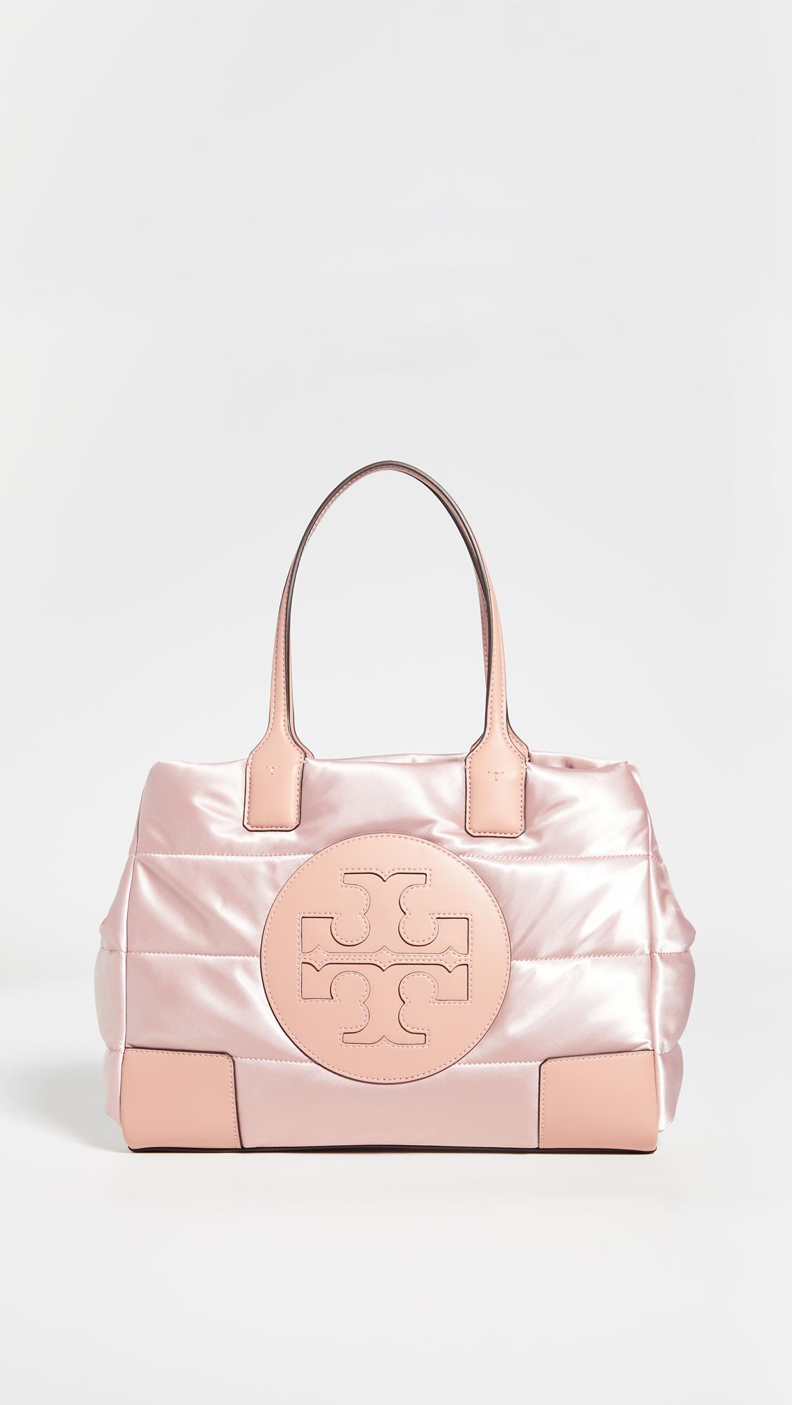 7716 TORY BURCH Ella Mini Tote Canvas SHELL PINK