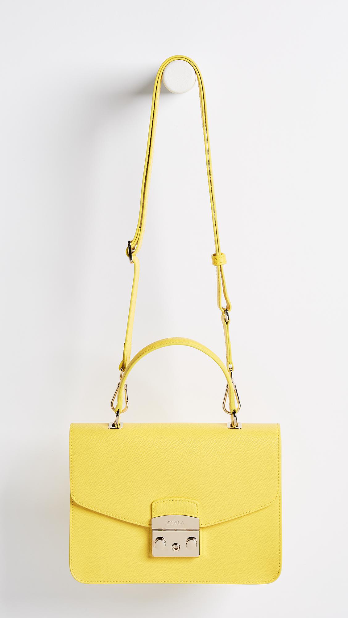 Furla Metropolis Small Top Handle Bag in Yellow | Lyst