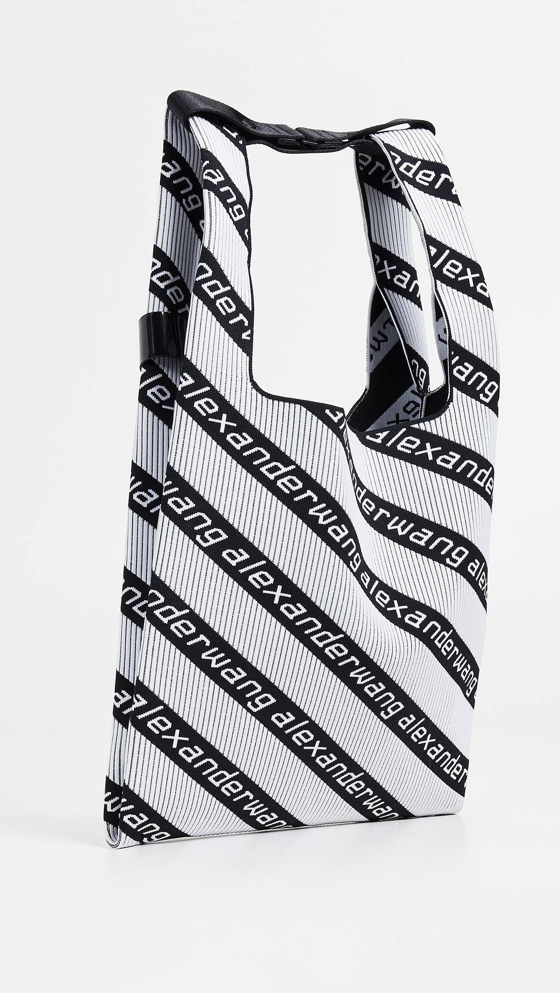 Alexander Wang Knit Jacquard Shopper Tote in Black | Lyst Canada