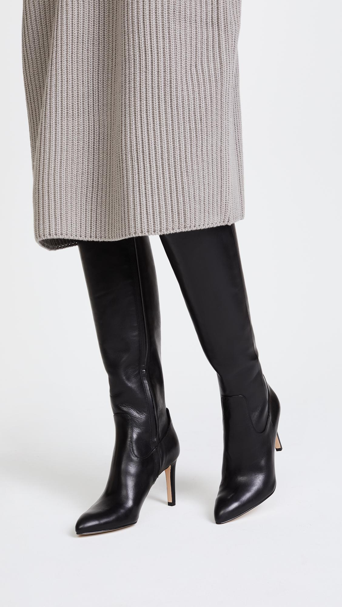 Sam Edelman Leather Olencia Tall Boots in Black - Lyst
