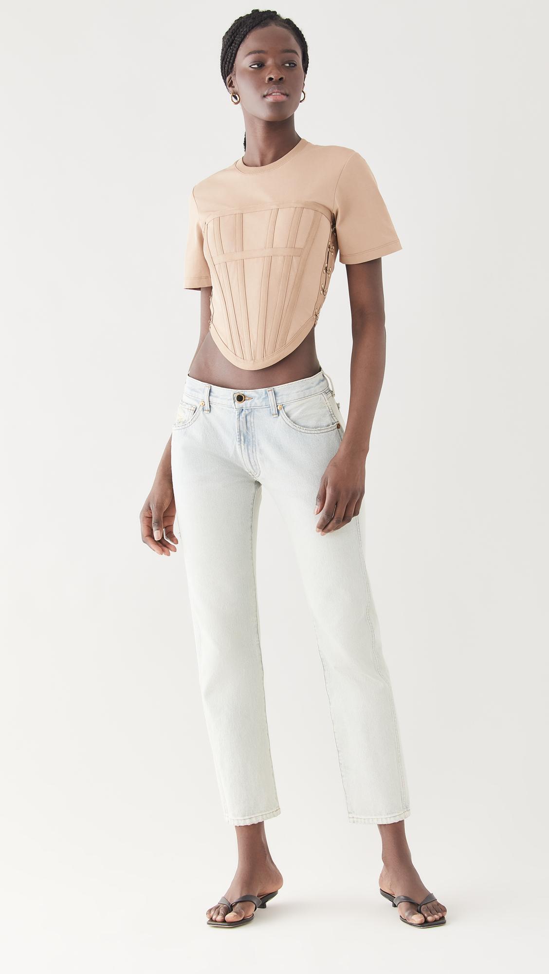 Dion Lee Cotton Jersey Corset Tee | Lyst