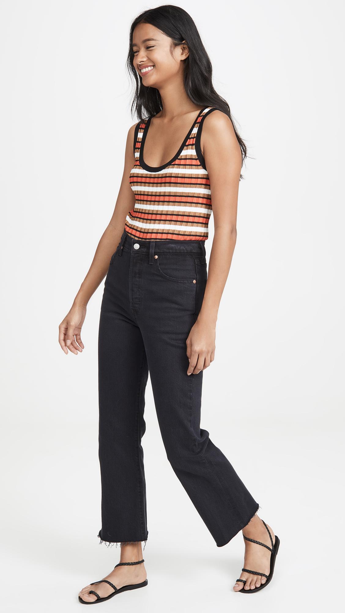 levi's ribcage crop flare