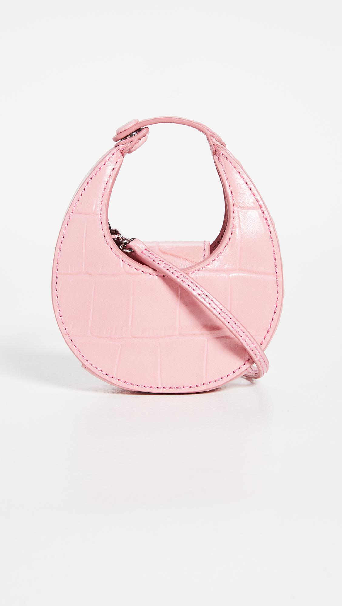 STAUD, Bags, Staud Bubblegum Pink Croc Purse