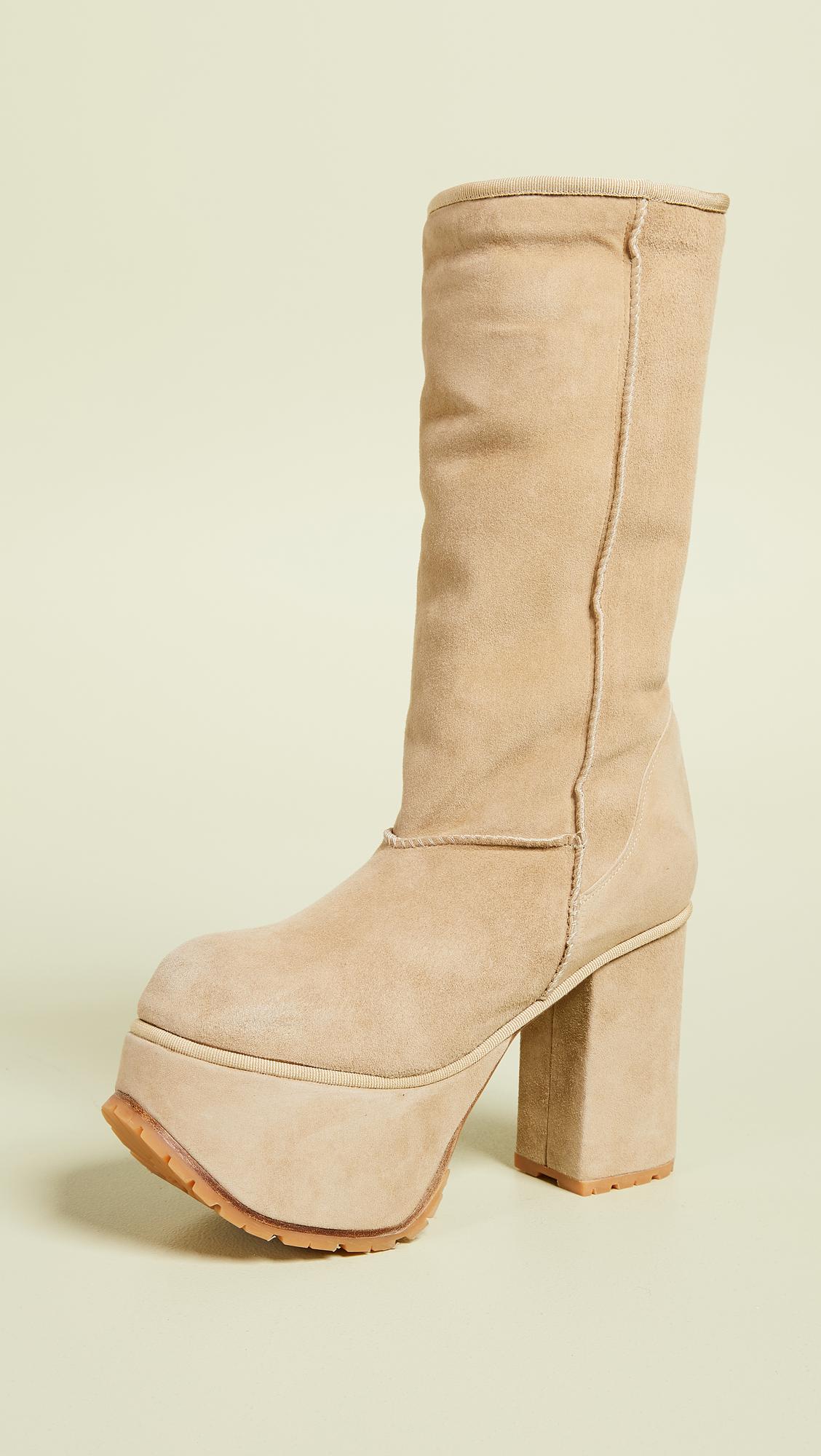tan platform boots