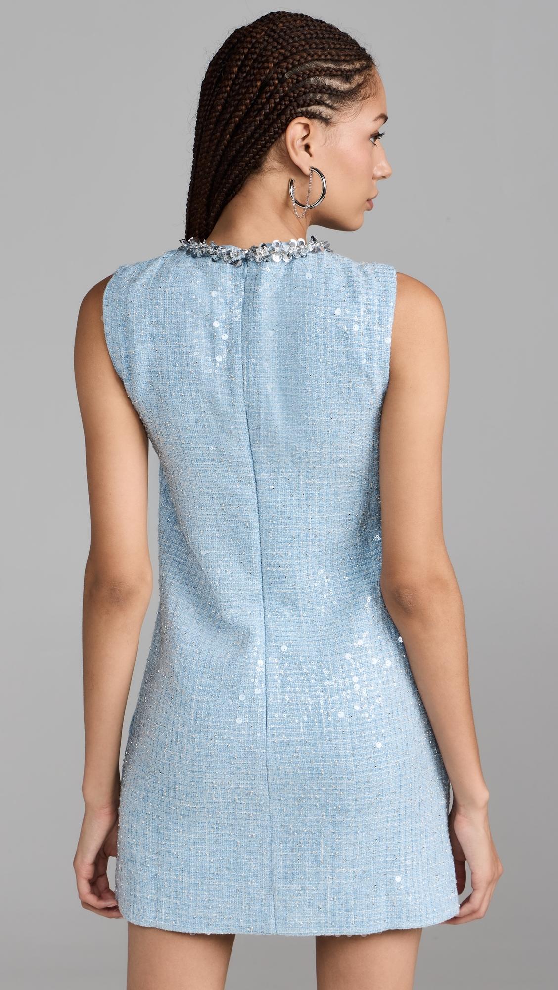 オールインワン・サロペット Self-Portrait Boucle Mini Dress With Jeweled Accents Mint Boucle Mini Dress – self-portrait-US
