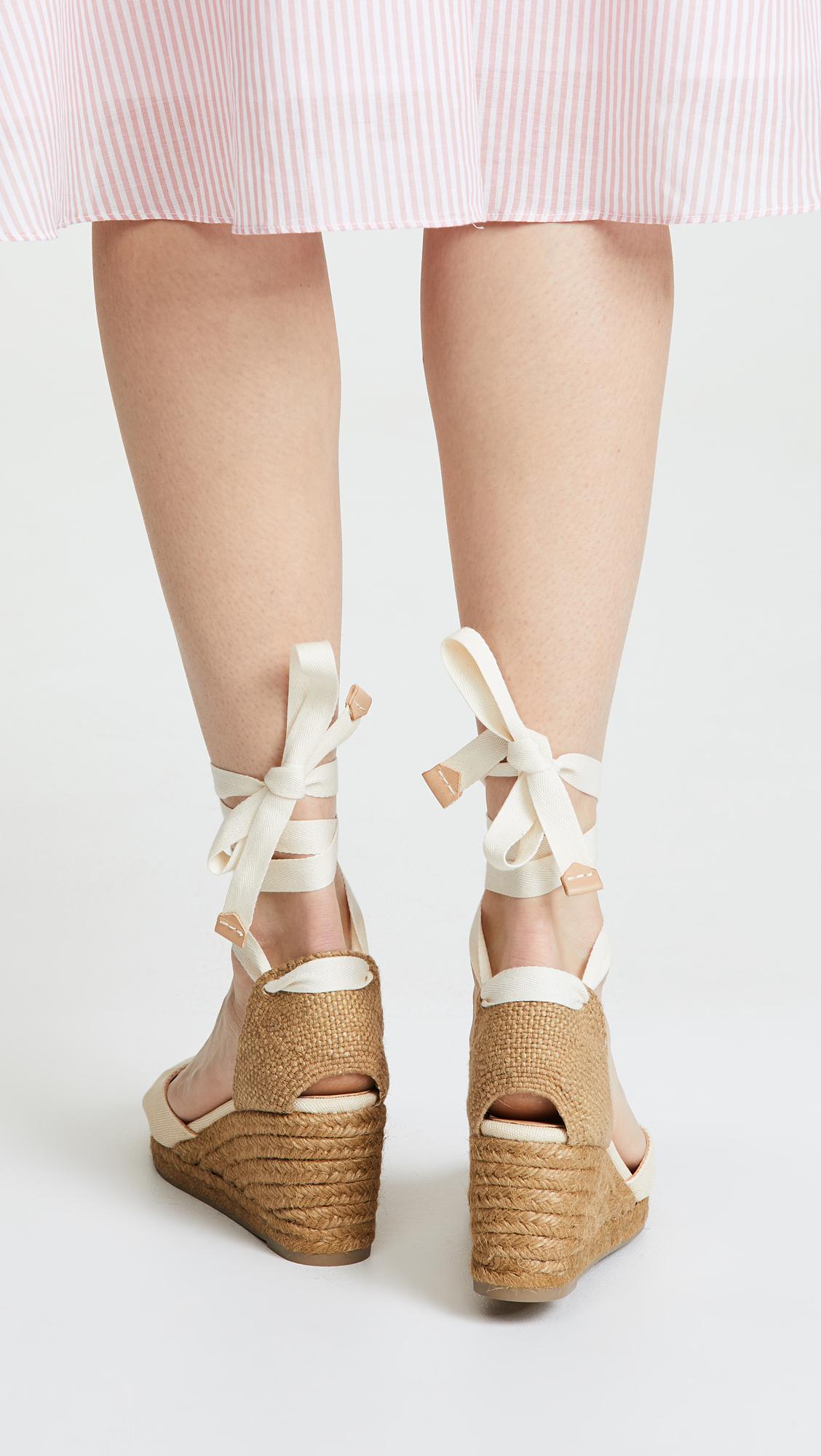 Castaner Canvas Carina 70mm Wedge Espadrilles in Natural