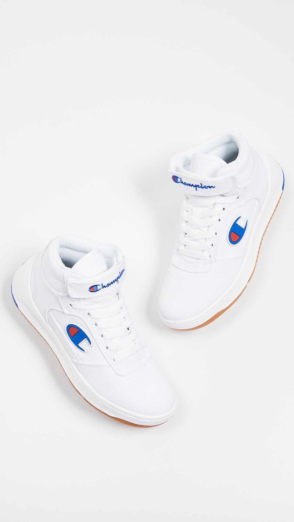 Champion Super C Court Mid Sneakers in White | Lyst