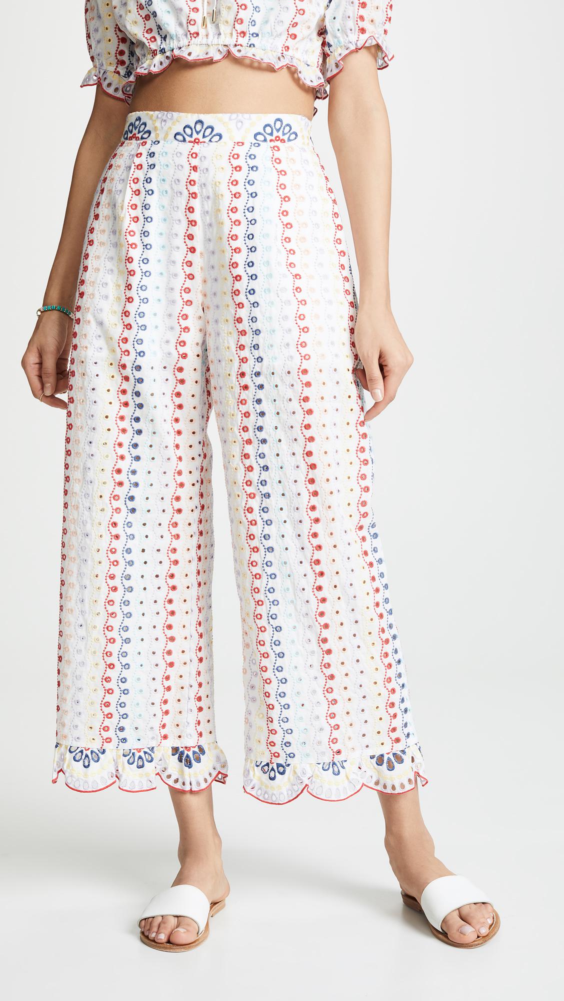 Red carter eyelet pants Clearance