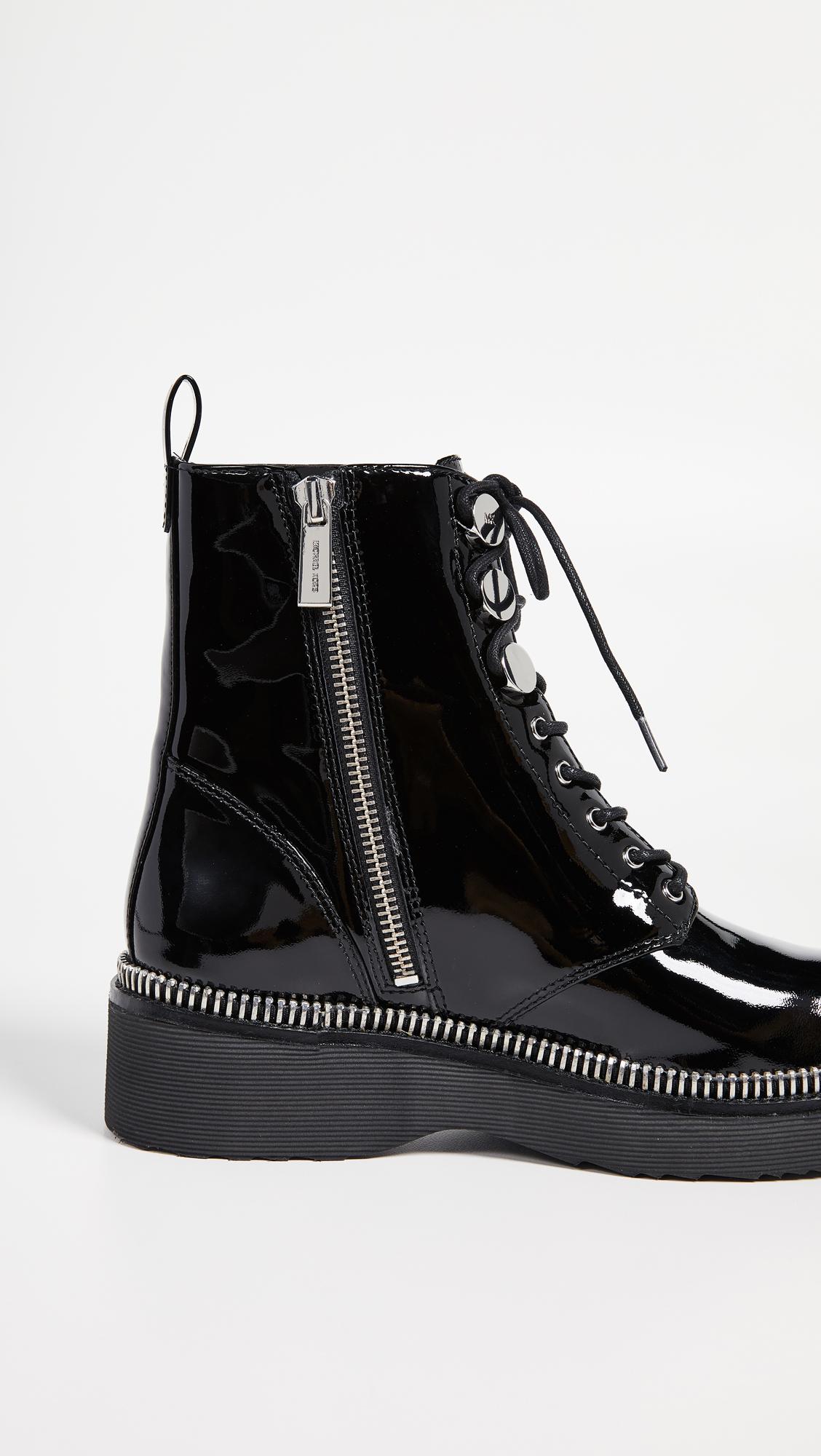 michael michael kors tavie leather combat boot