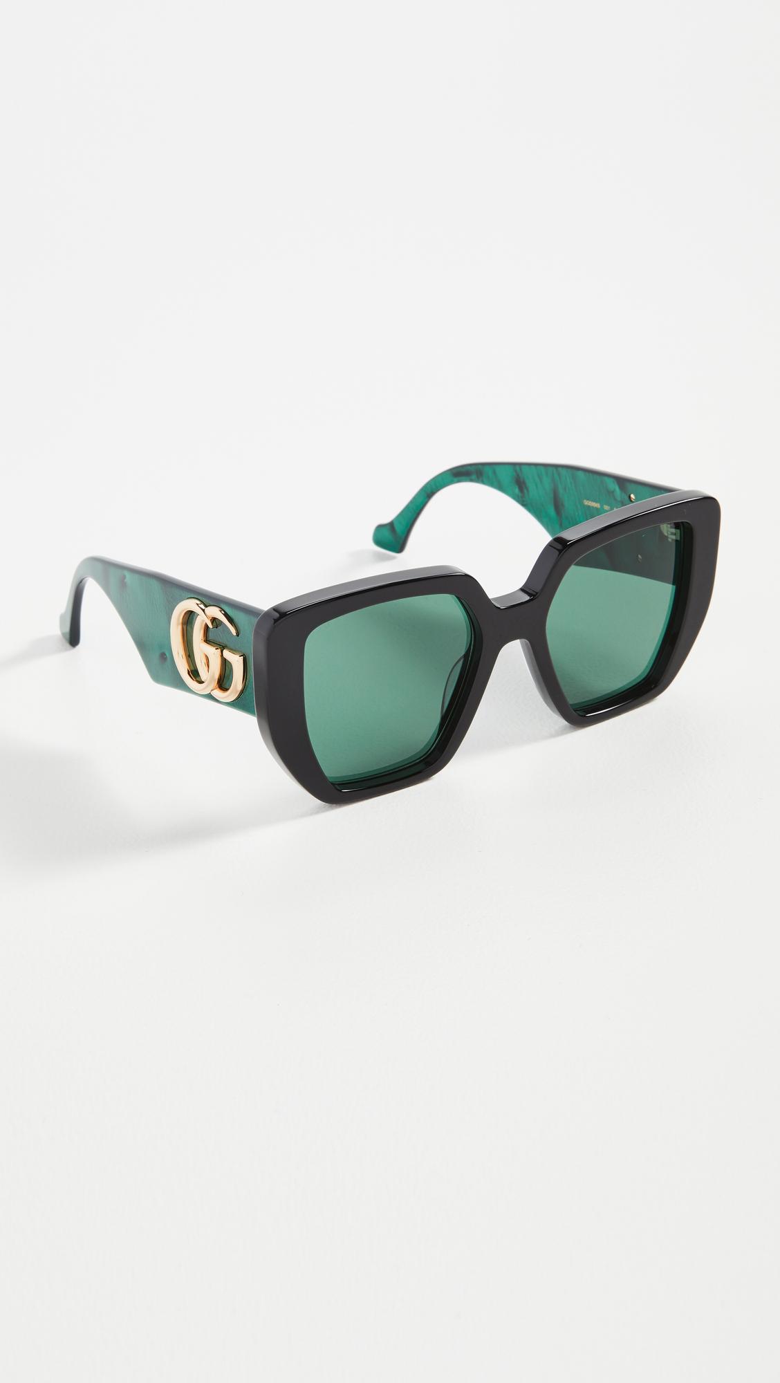 Gucci Generation Bold Sunglasses in Green | Lyst