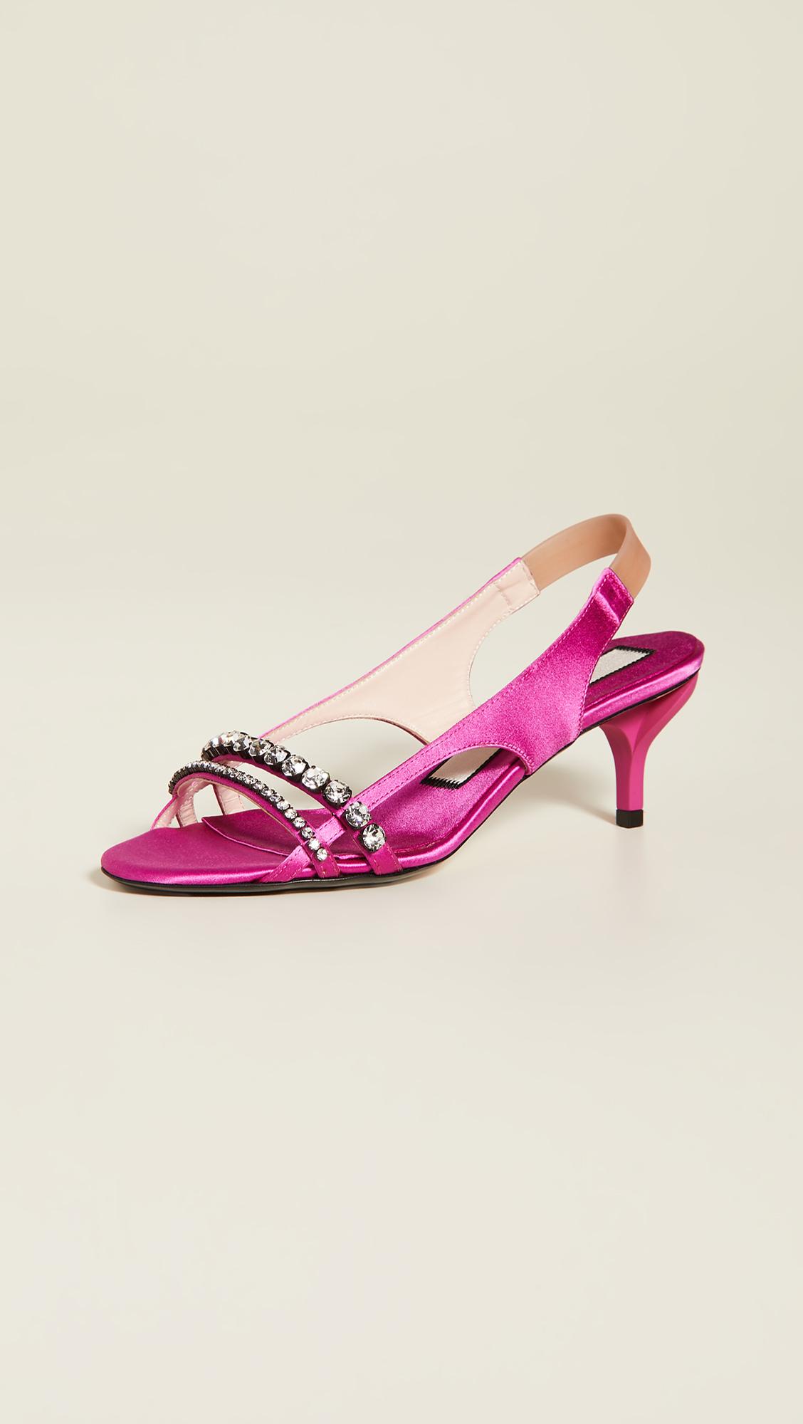 fuschia slingbacks