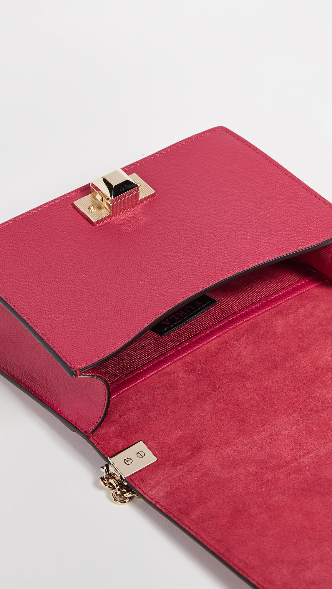 Furla Leather Mimi Mini Crossbody Bag in Ruby (Red) - Lyst