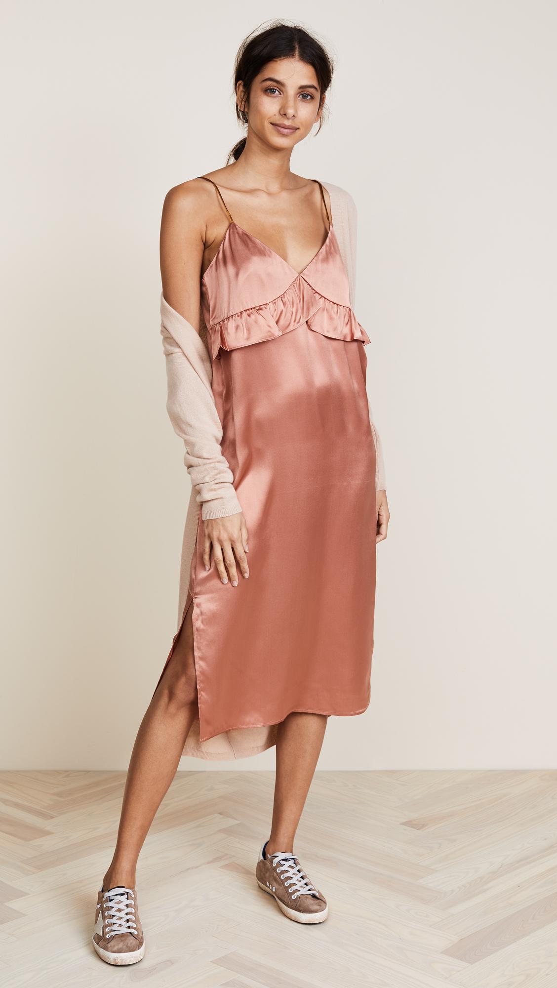 Scotch & Soda Silk Pajama Inspired Slip Dress | Lyst