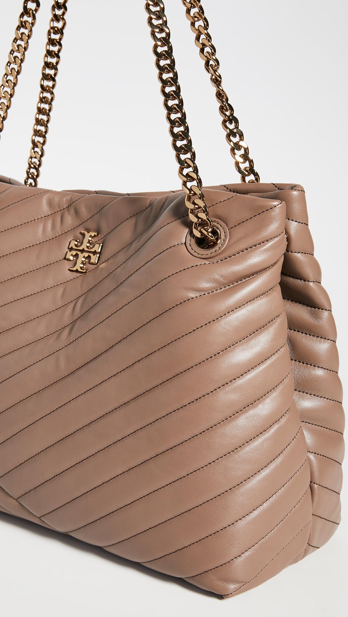 Classic Taupe Kira Chevron Tote by Tory Burch Accessories for $20