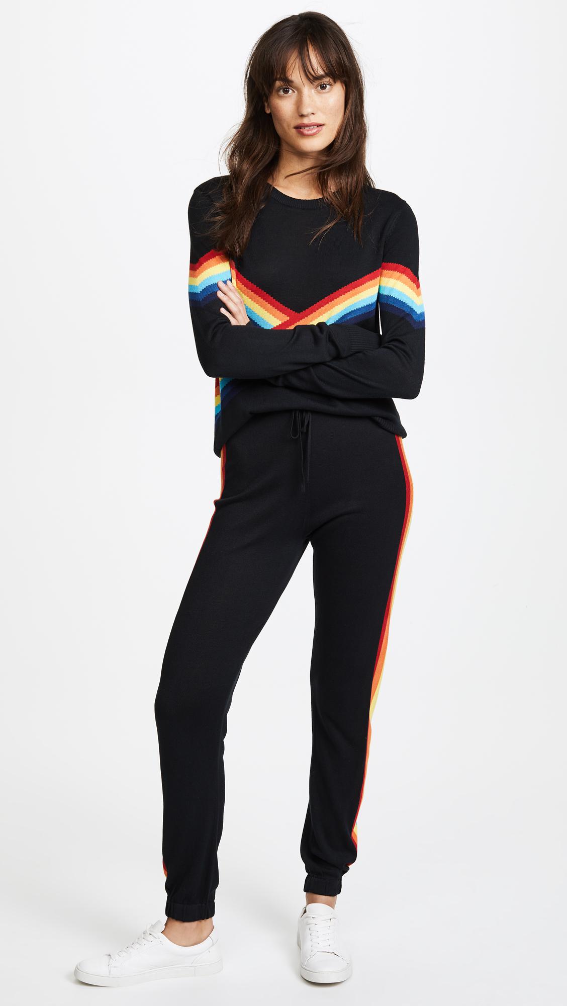 Spiritual Gangster X Madeleine Thompson Rainbow Bebe Pants In Black Lyst