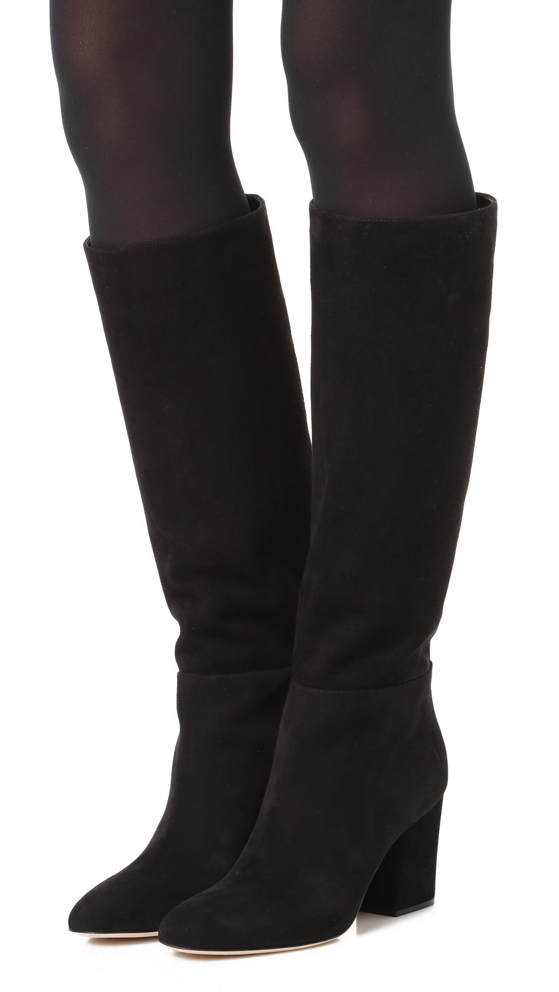 sergio rossi suede boots