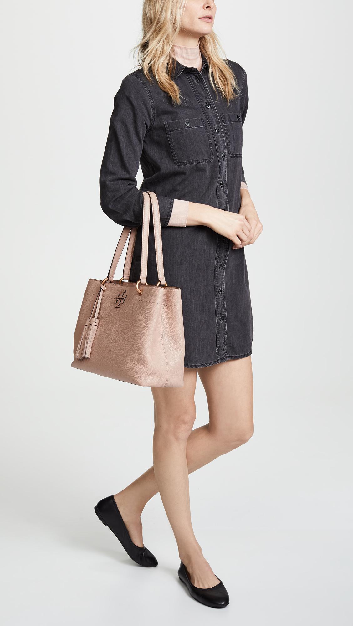 Tory Burch Leather Mcgraw Triple-compartment Tote | Lyst